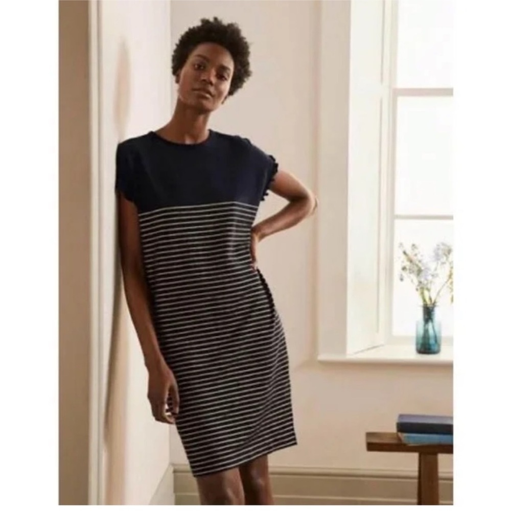Boden Faye metallic striped dress